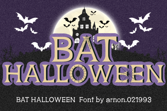 Bat Halloween Font: Spooky Charm for Handmade Labels & Printables