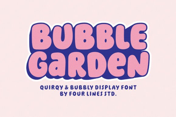 Bubble Garden Font: Whimsical Display Type for Handmade Labels & Printables
