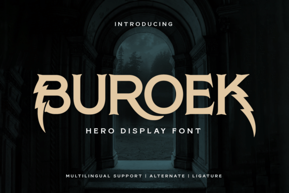 Buroek Display Font for Bold Handmade Products
