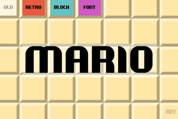 Mario Display Font for Handmade Labels & Printables