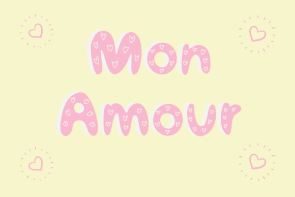 Mon Amour: A Romantic Display Font for Digital Branding