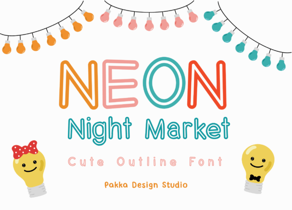 Neon Night Market: A Playful Display Font That Shines—When Used Right