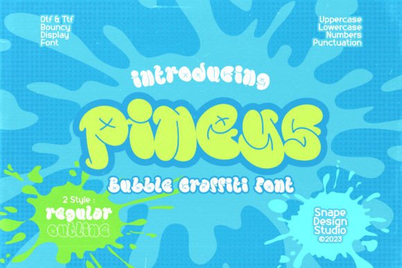 Pineys: A Nostalgic Bubble Font That Actually Works in Branding
