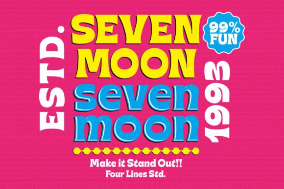 Seven Moon: A Retro Display Font for Bold Digital Identity
