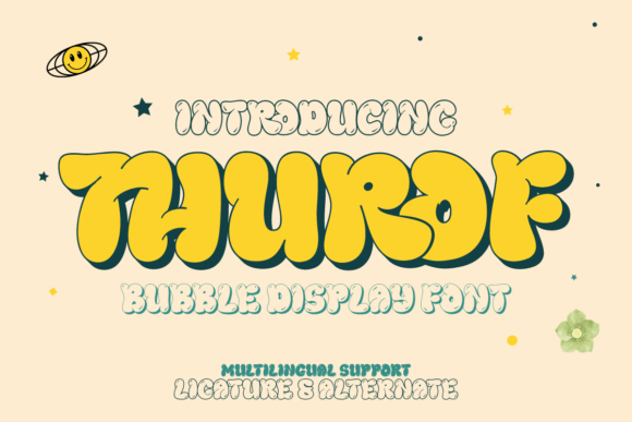 Thurof: A Bold, Whimsical Display Typeface for Editorial Design